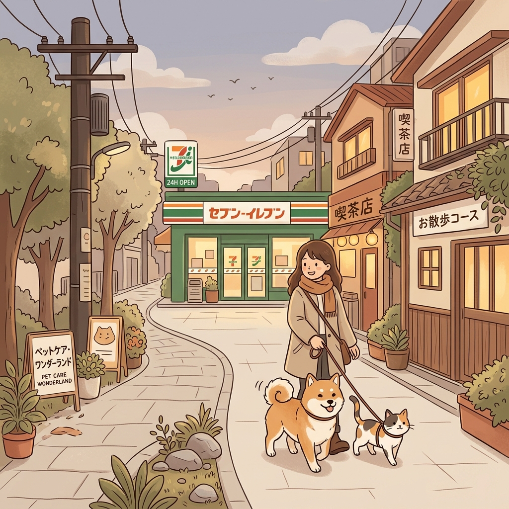 パチンコ店となか卯の間の路地へ